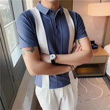 Vintage Pattern Short Sleeve Polo Shirt
