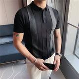 Vintage Pattern Short Sleeve Polo Shirt