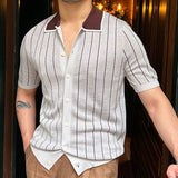 Quality Contrasting Stripes Polo Shirt