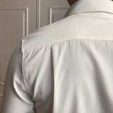 Slim Cuba Collar White Shirt