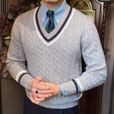 High Quality V-Neck Knitted Sweater