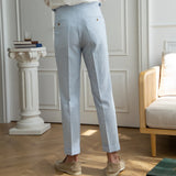 Italian Style High Waist Straight Pants