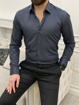 Anthracite slim fit shirt