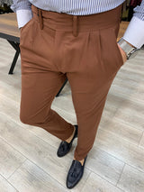 Brick Buckled Canvas Trousers