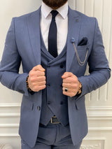 Blue Slim Fit Suit