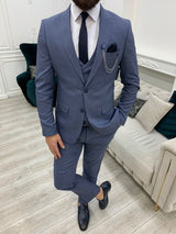 Blue Slim Fit Suit