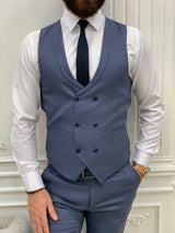 Blue Slim Fit Suit