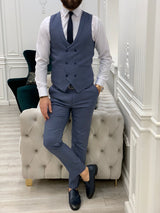 Blue Slim Fit Suit