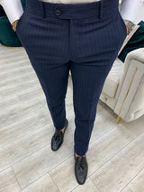 Indigo Italian Style Slim Fit Double Breasted Suit