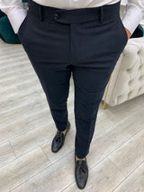 Navy blue Italian Style Slim Fit Double Breasted Suit