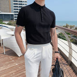 British Style Summer Striped Polo Shirts