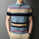 Striped Embroidery Polo Shirts