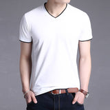 V Neck Solid Colour T-Shirt