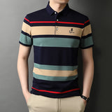Striped Embroidery Polo Shirts