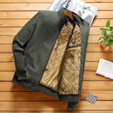 Stand Collar Fleece Lined Coat