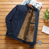 Stand Collar Fleece Lined Coat