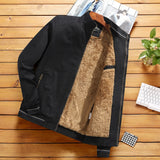 Stand Collar Fleece Lined Coat