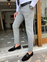 Striped Side Pocket Slim Fit Trousers