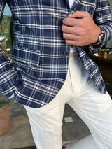 Checked Double Slit Jacket