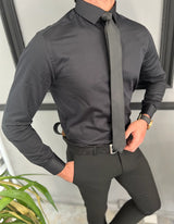 British Collar Slim Fit Collar Cotton Shirt