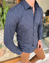 Self Patterned Slim Fit Shirt