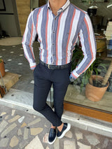 Linen Striped Slim Fit Shirt