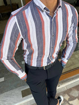 Linen Striped Slim Fit Shirt