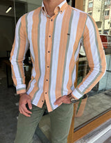 Linen Striped Slim Fit Shirt