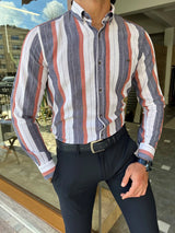 Linen Striped Slim Fit Shirt