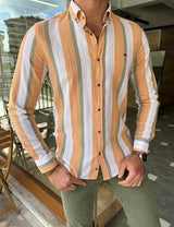Linen Striped Slim Fit Shirt