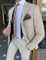 Special Design Double Slit Mono Collar Jacket