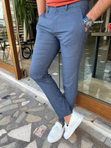 Piticar Slim Fit Fabric Trousers With Side Pockets