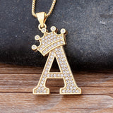 A-Z Crown Alphabet Necklace