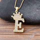 A-Z Crown Alphabet Necklace