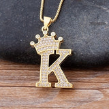 A-Z Crown Alphabet Necklace