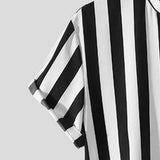 Short Sleeve Shirt Stripes Pattern