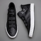 High-top Leather Sneakers