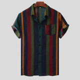 Blouse Beach Shirt Simple Stripe