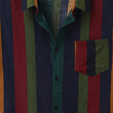 Blouse Beach Shirt Simple Stripe