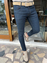 Slim Fit Stitched Jeans