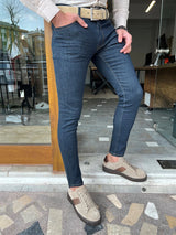 Slim Fit Stitched Jeans