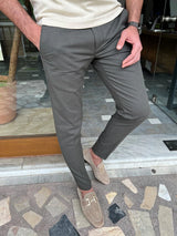 Slim Fit Side Pocket Linen Trousers