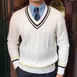High Quality V-Neck Knitted Sweater