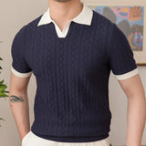 Contrasting Jacquard Polo Shirt