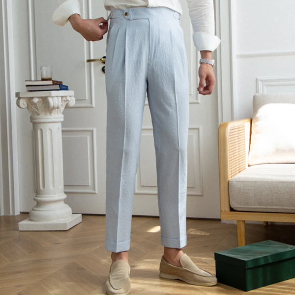 Italian Style High Waist Straight Pants