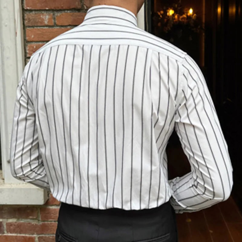Contrast Striped Long Sleeve Shirt
