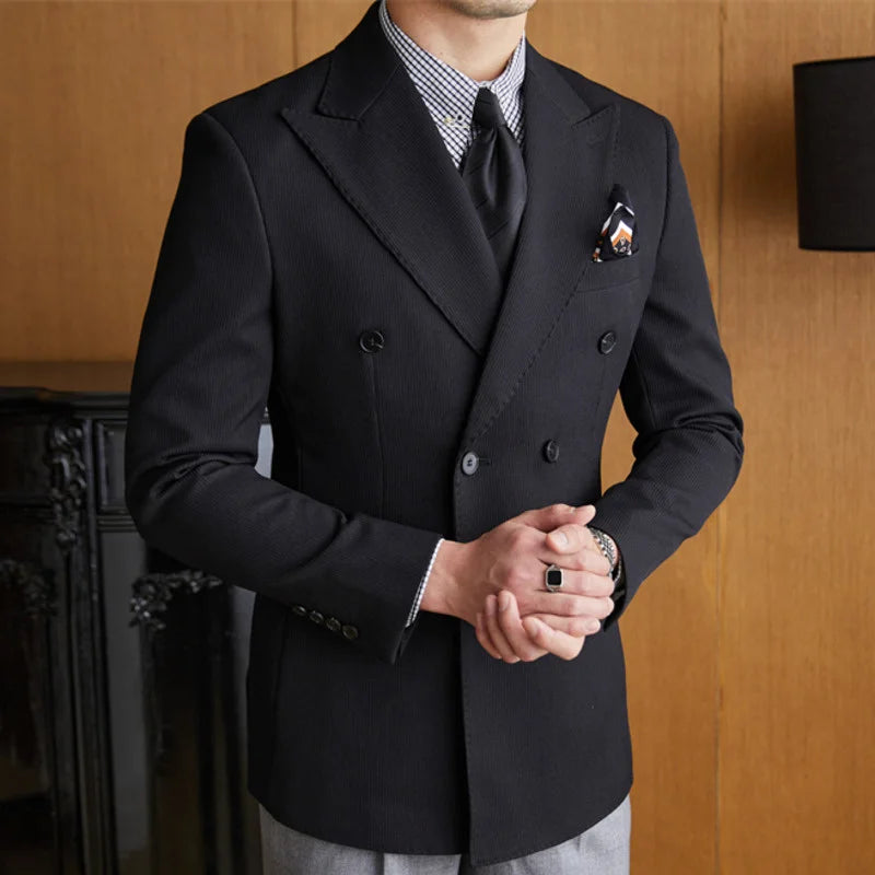 High Quality Double Breasted 2 Pieces Suit