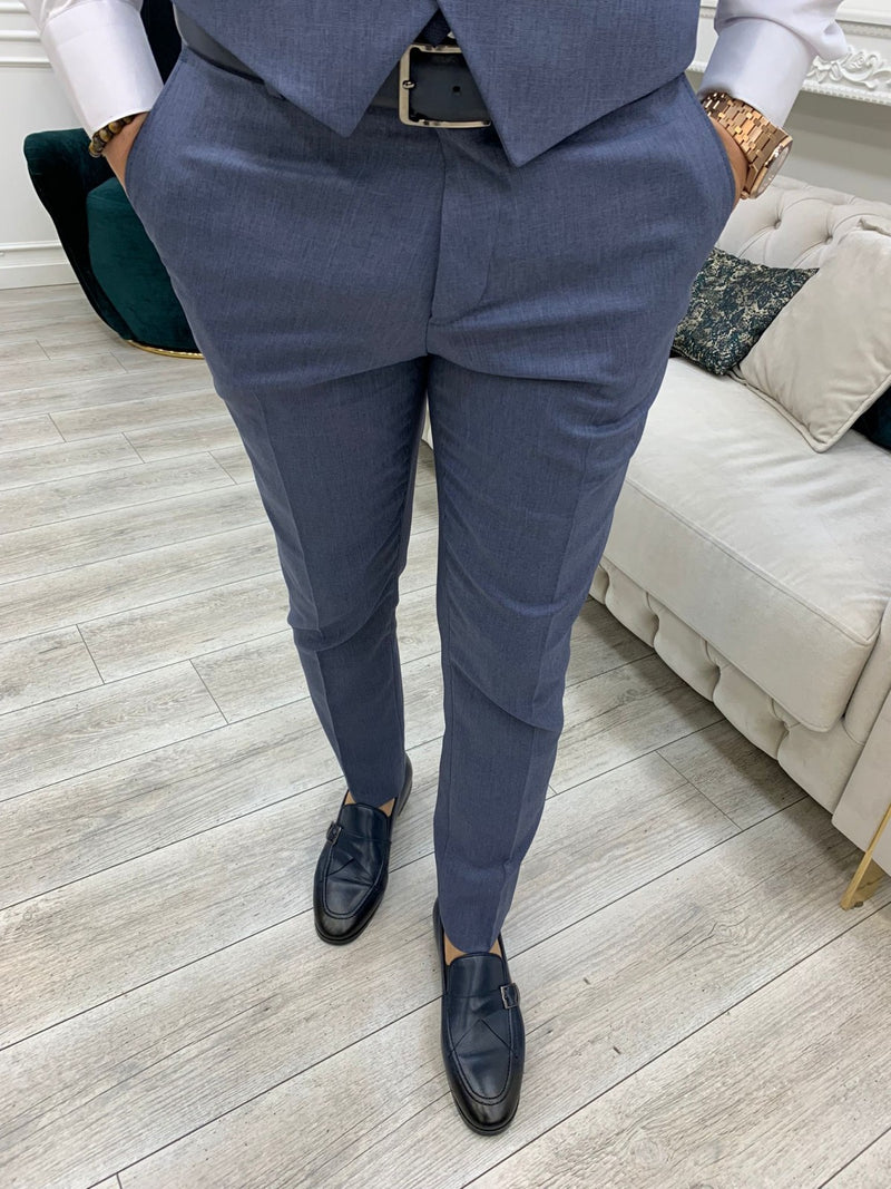 Blue Slim Fit Suit