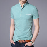 Mandarin Collar Polo Shirt