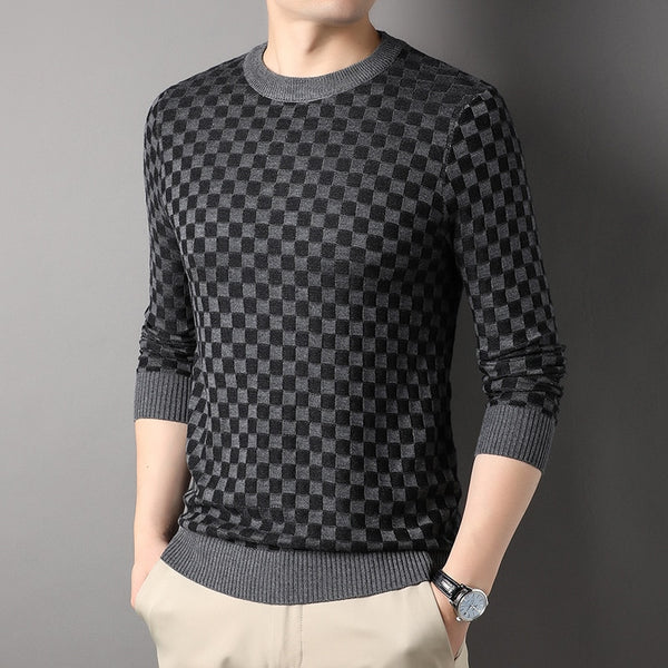 Knitted Pullover Crew Neck Sweater